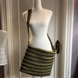 Zip-It Large Tote Crossbody Bag Army Green, 13"x16"